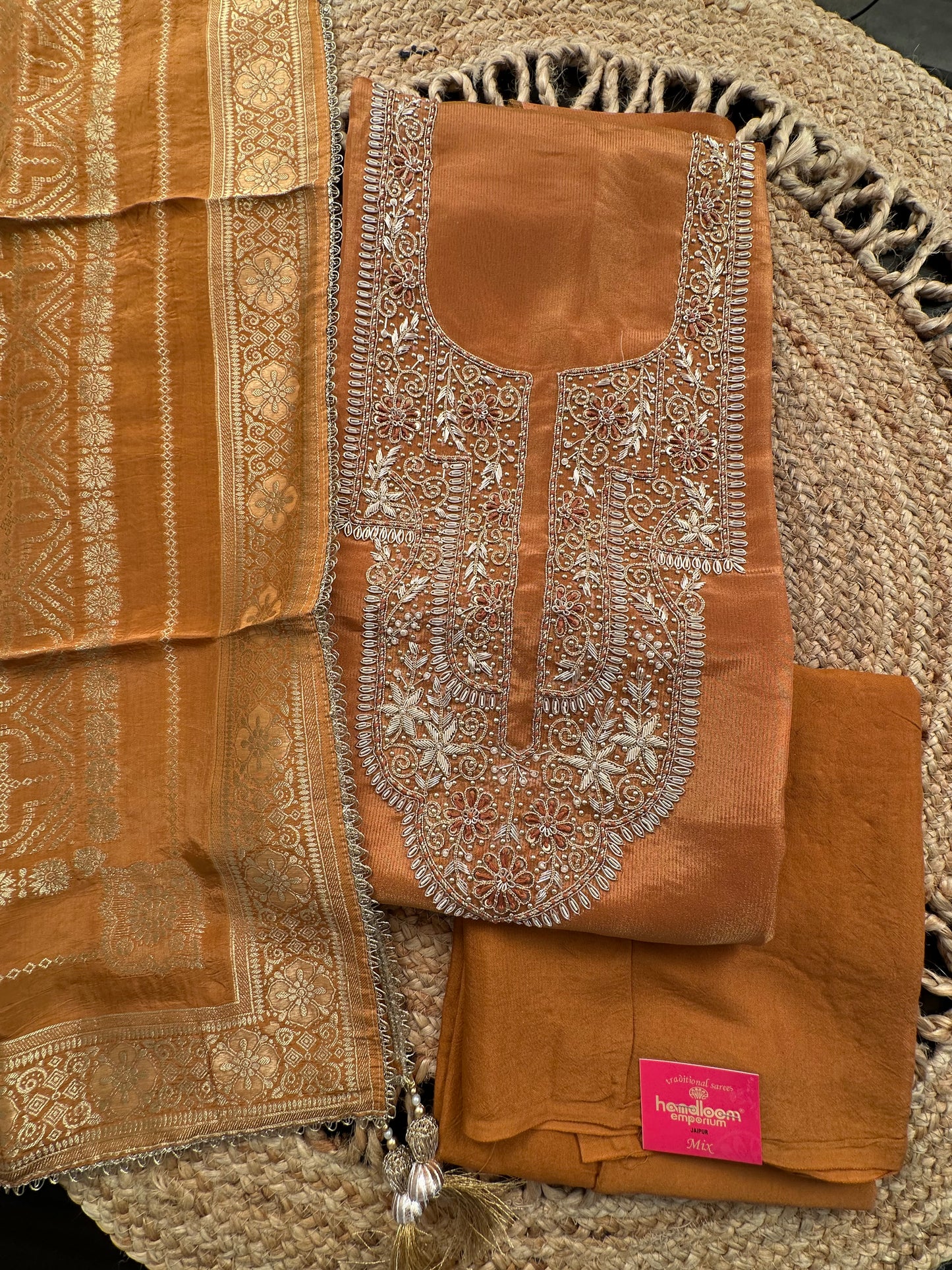 Orange Blended Tissue Suit