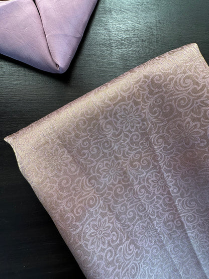 Banarasi Brocade Woven Unstitched Suit Fabric With Organza Dupatta