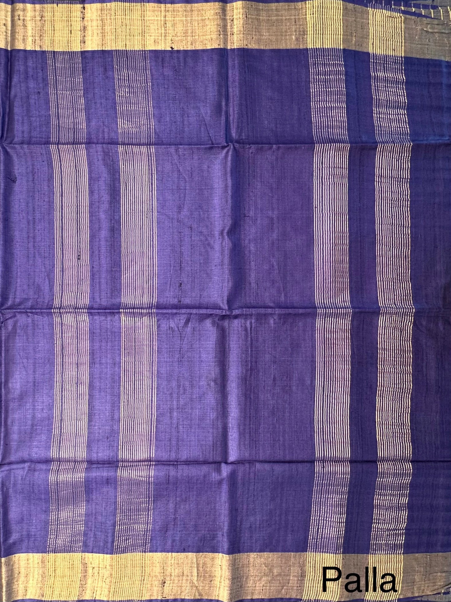 Purple Pure Tussar Silk Saree