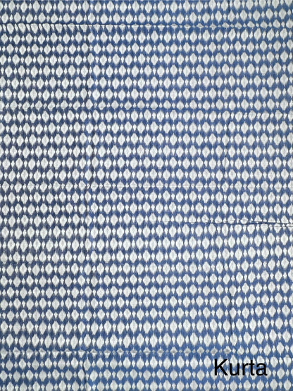 Sky Blue Jacquard 3-piece Unstitched Cotton Suit