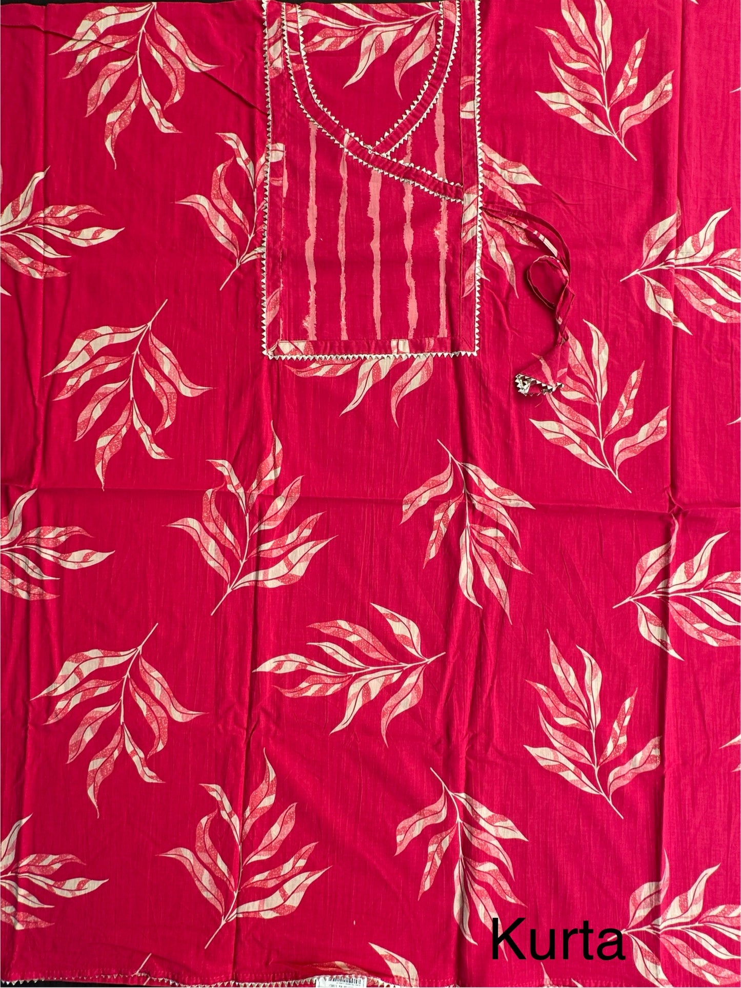 Rani Angrakha Printed Cotton 3-Piece Suit