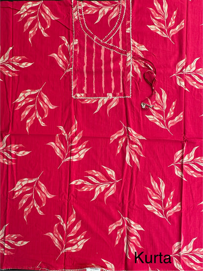 Rani Angrakha Printed Cotton 3-Piece Suit