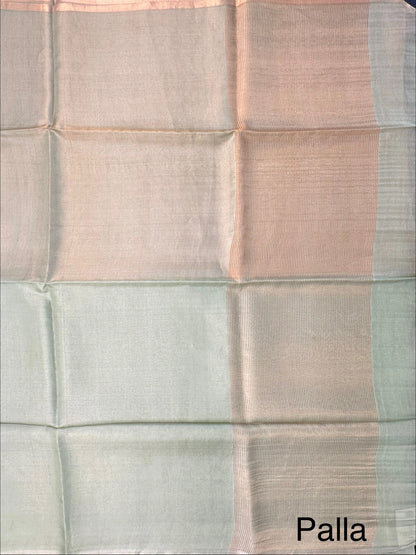 Pista Green Pure Tissue Silk Saree