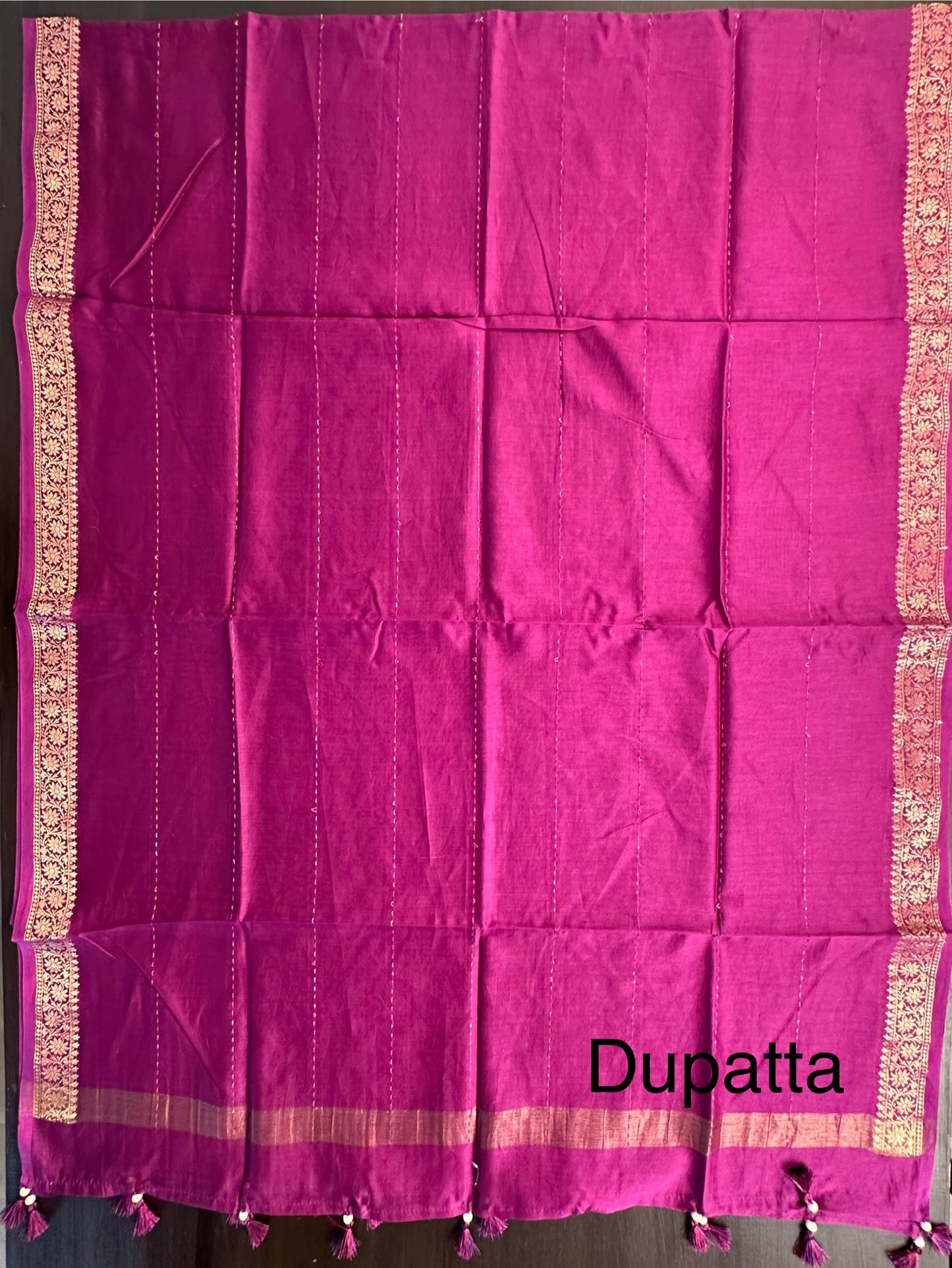Purple Handloom Chanderi Suit
