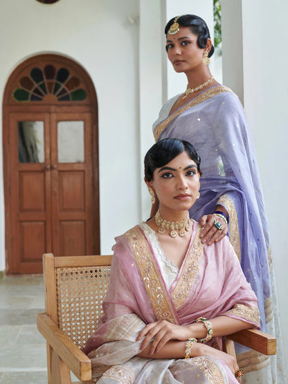 Pure Tissue Saree With Work