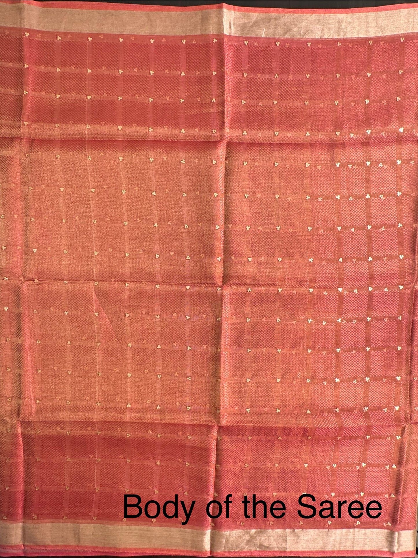 Rani Emboss Pure Tissue Silk Saree