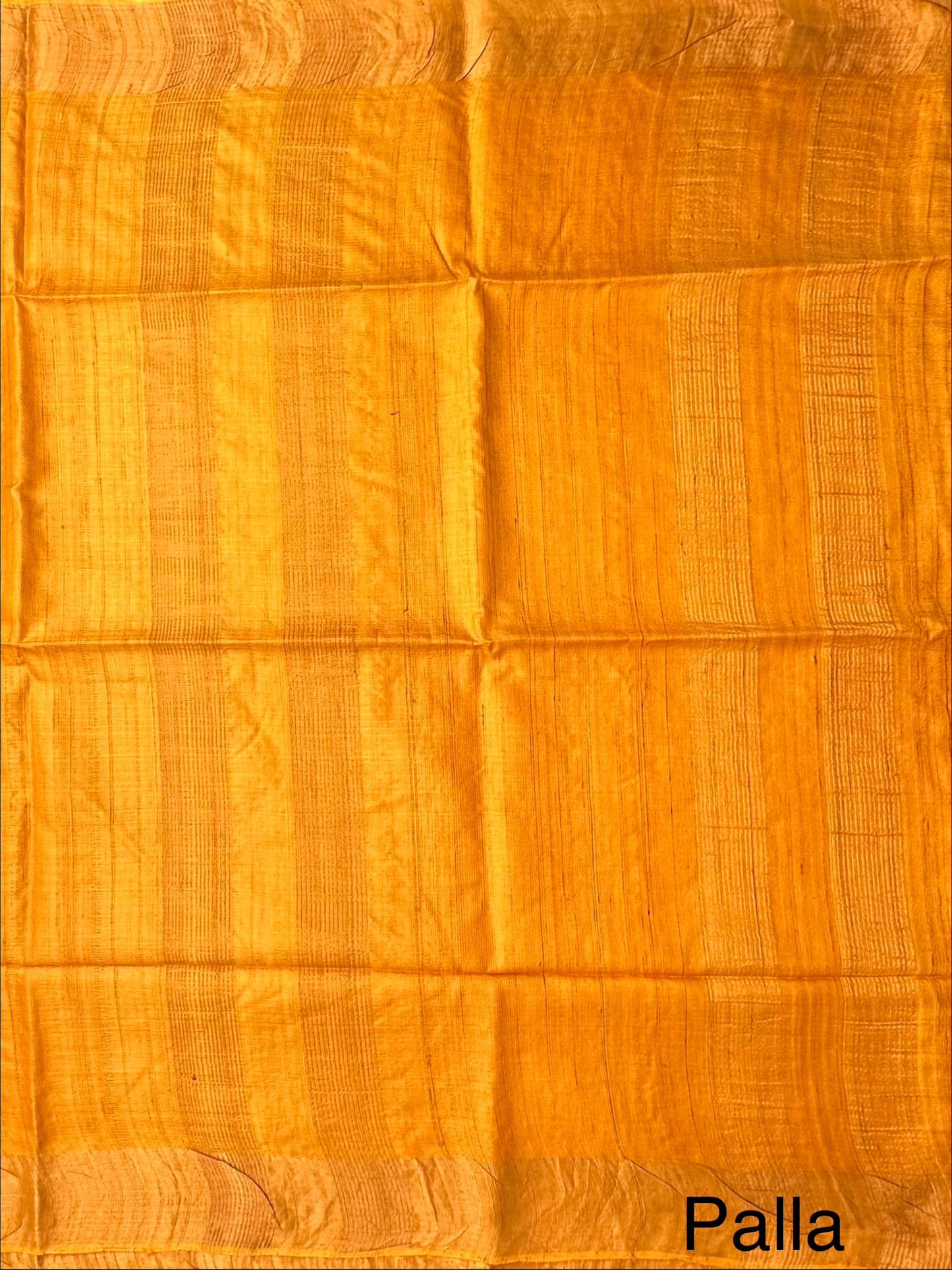 Mustard Handloom Tussar Silk Saree