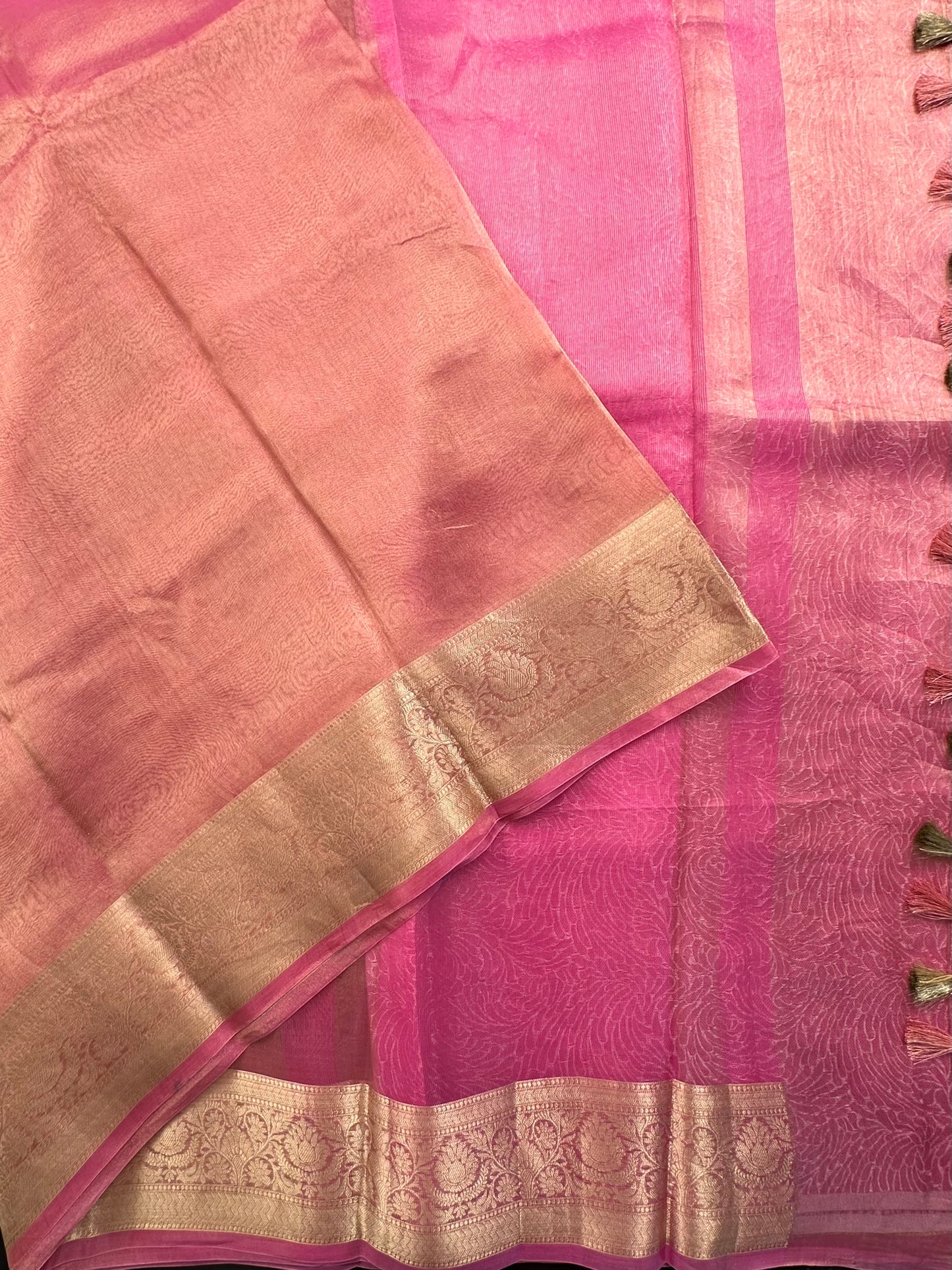 Pink Pure Tissue Saree