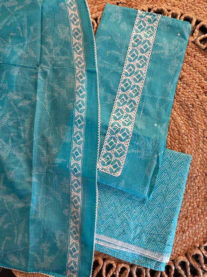 Jaipuri Necktie Cotton 3-Piece Suit