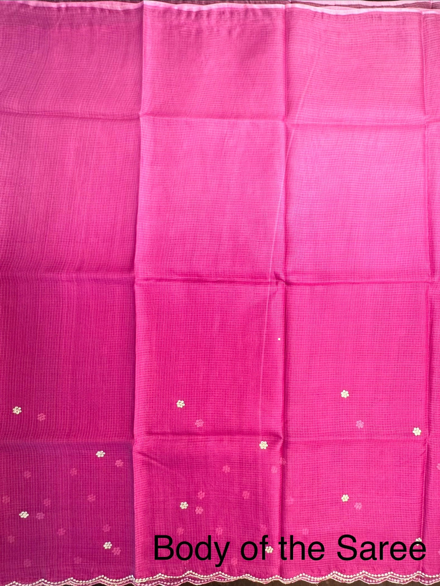 Magenta Purple Gitika Kota Doria Pure Silk Saree