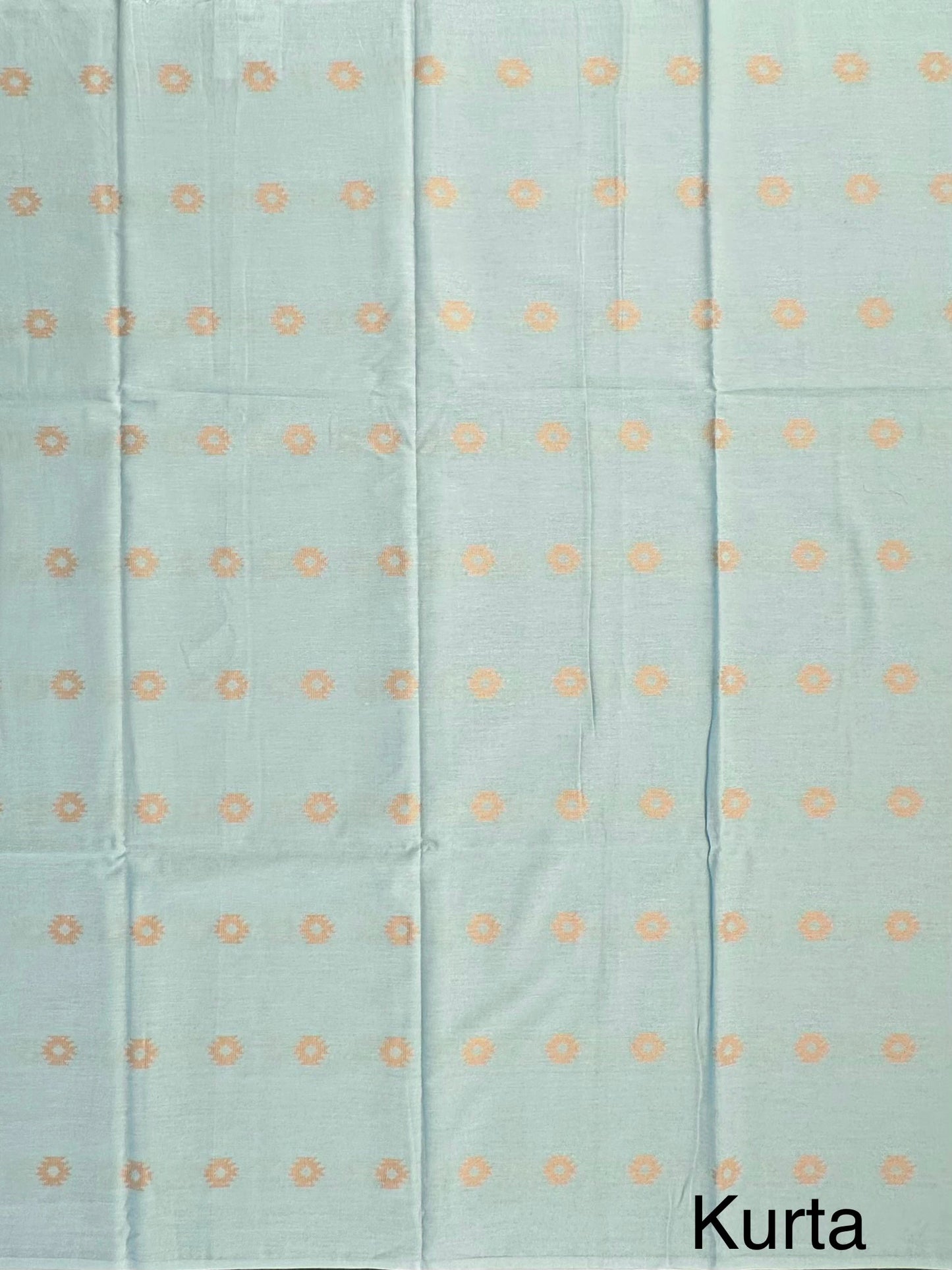 Powder Blue-Beige South Cotton 3-Piece Suit