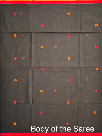 Black Bengal Pure Cotton Saree