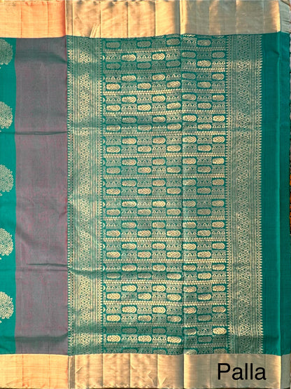 Rama Green Tiruchirapalli Pure Soft Silk Saree