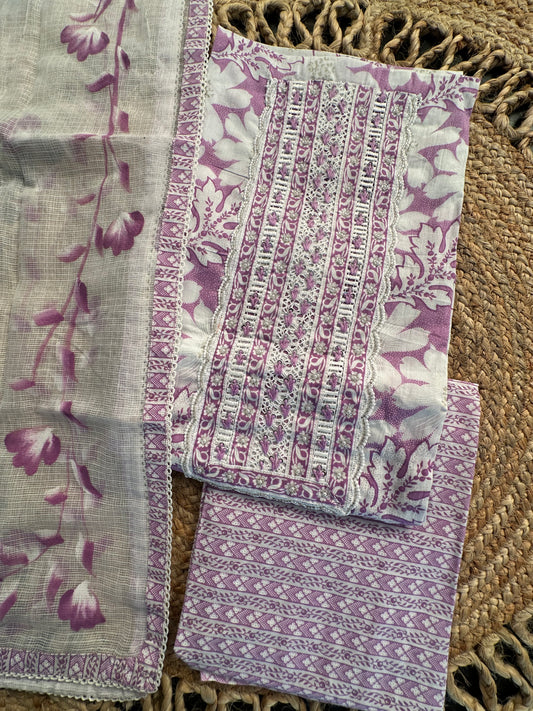 Jaipuri Cotton 3 -Piece Suit