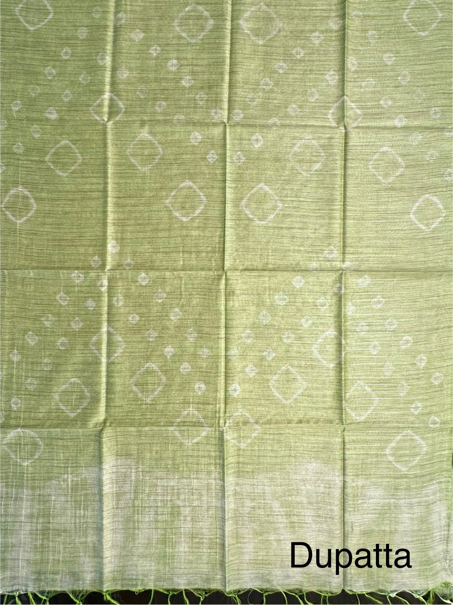Parrot Green Kumari Art Cotton 3-Piece Suit