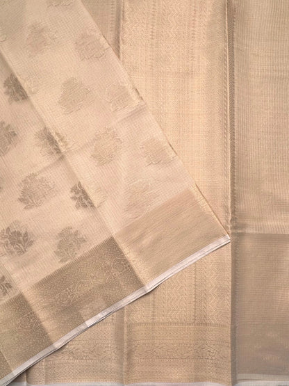 Beige Arvita Kota Doria Fancy Cotton Saree
