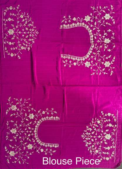 Leheriya Saree with Hand Work Blouse