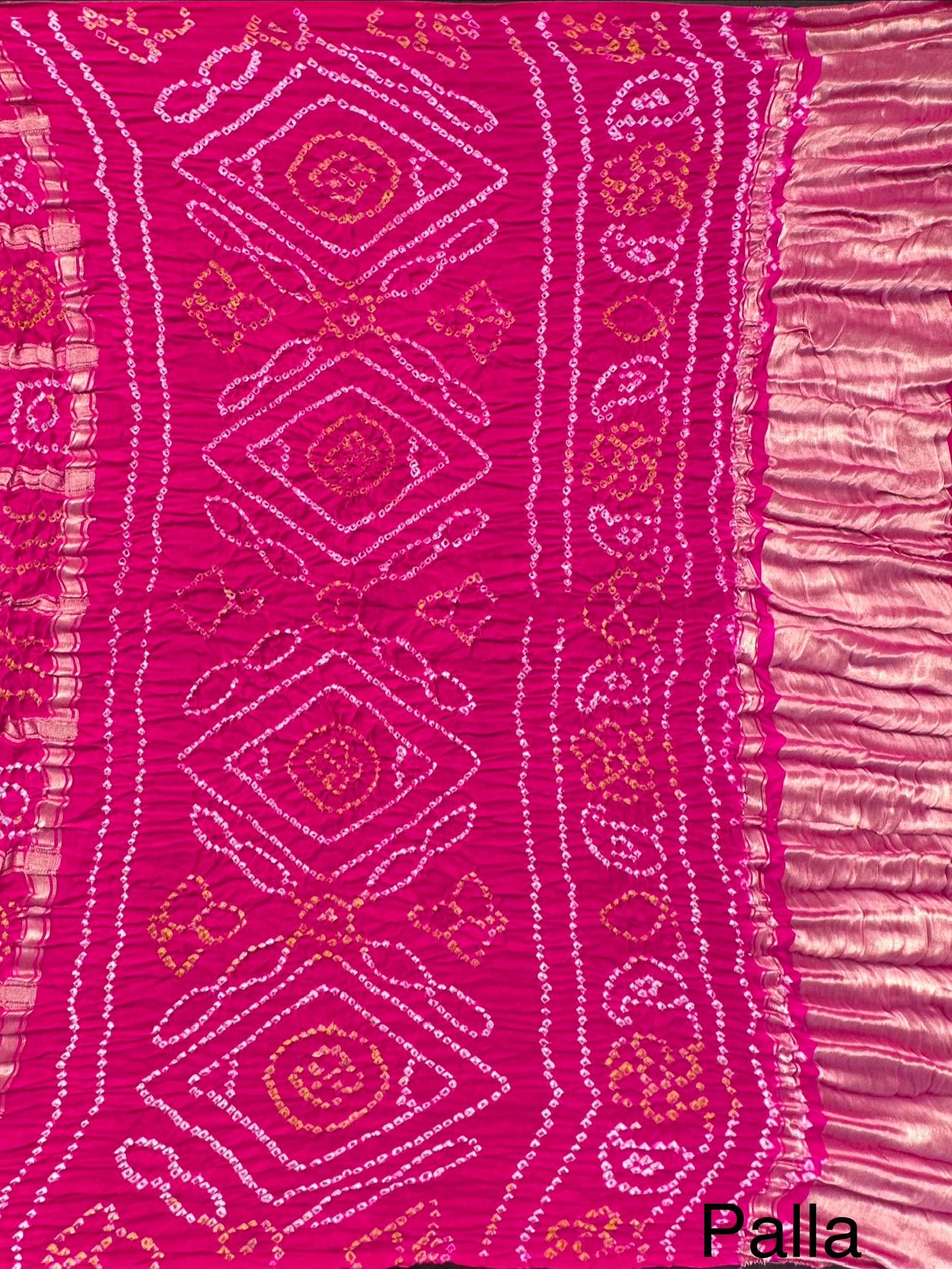 Yellow-Rani Gharchola Bandhej Gajji Silk Saree