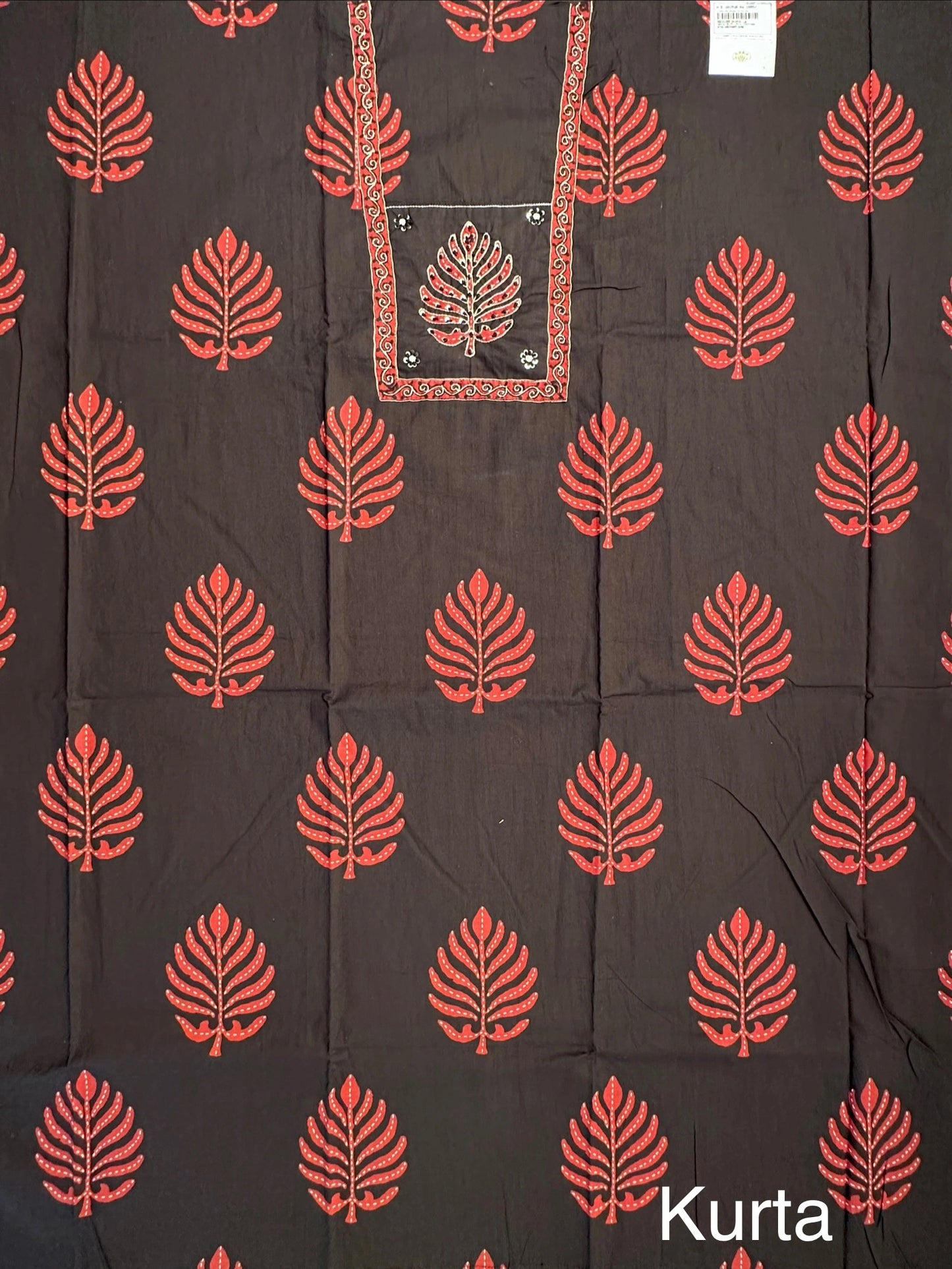 Black Printed Rati Pure Cotton Suit