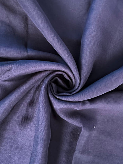 Navy Blue Pure Chiffon Saree