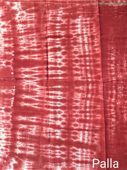 Beige Batik Pure Cotton Saree