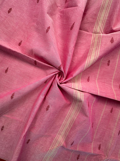 Pink Narayanpet Cotton Saree