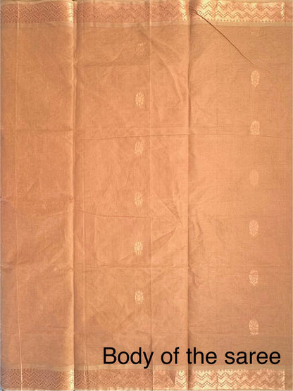 Beige Kovai Pure Cotton Saree