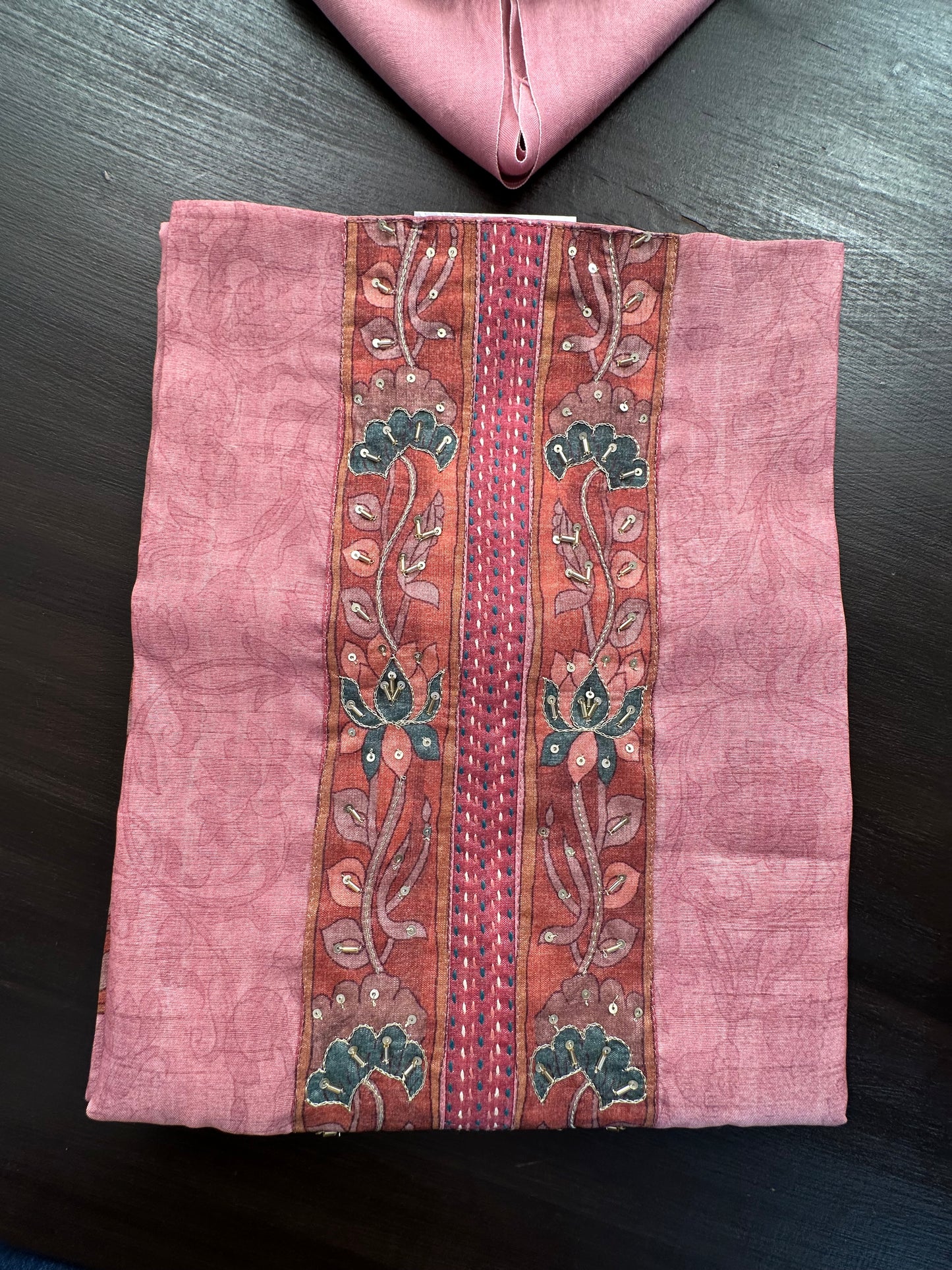 Pink Fancy Cotton 3-Piece Suit