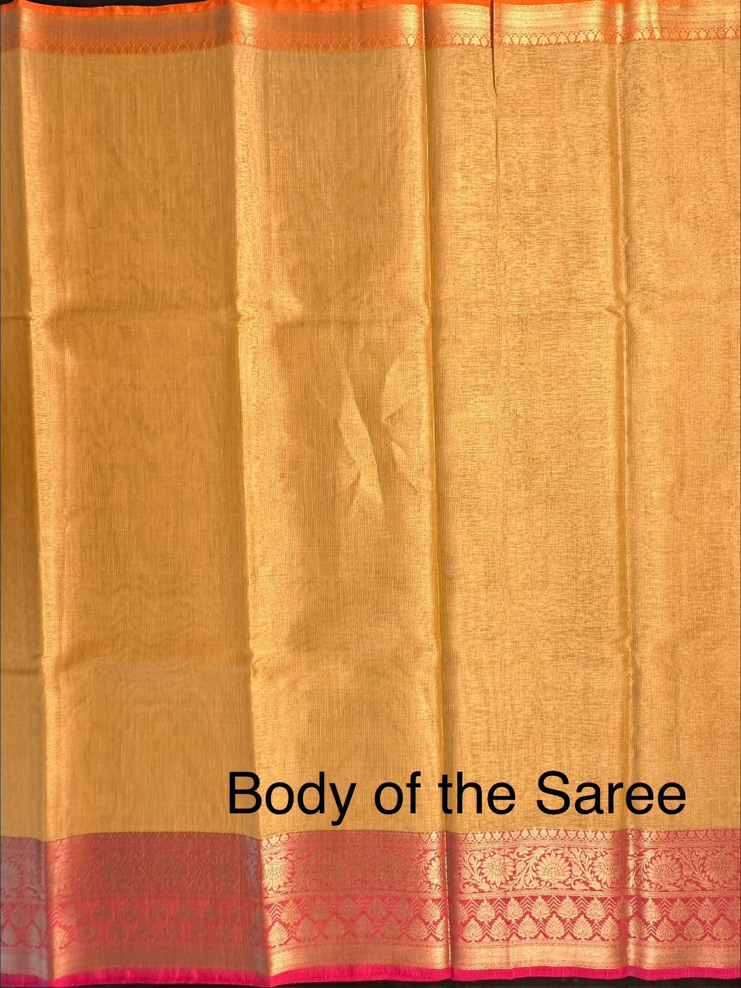 Yellow Kirat Tissue Saree