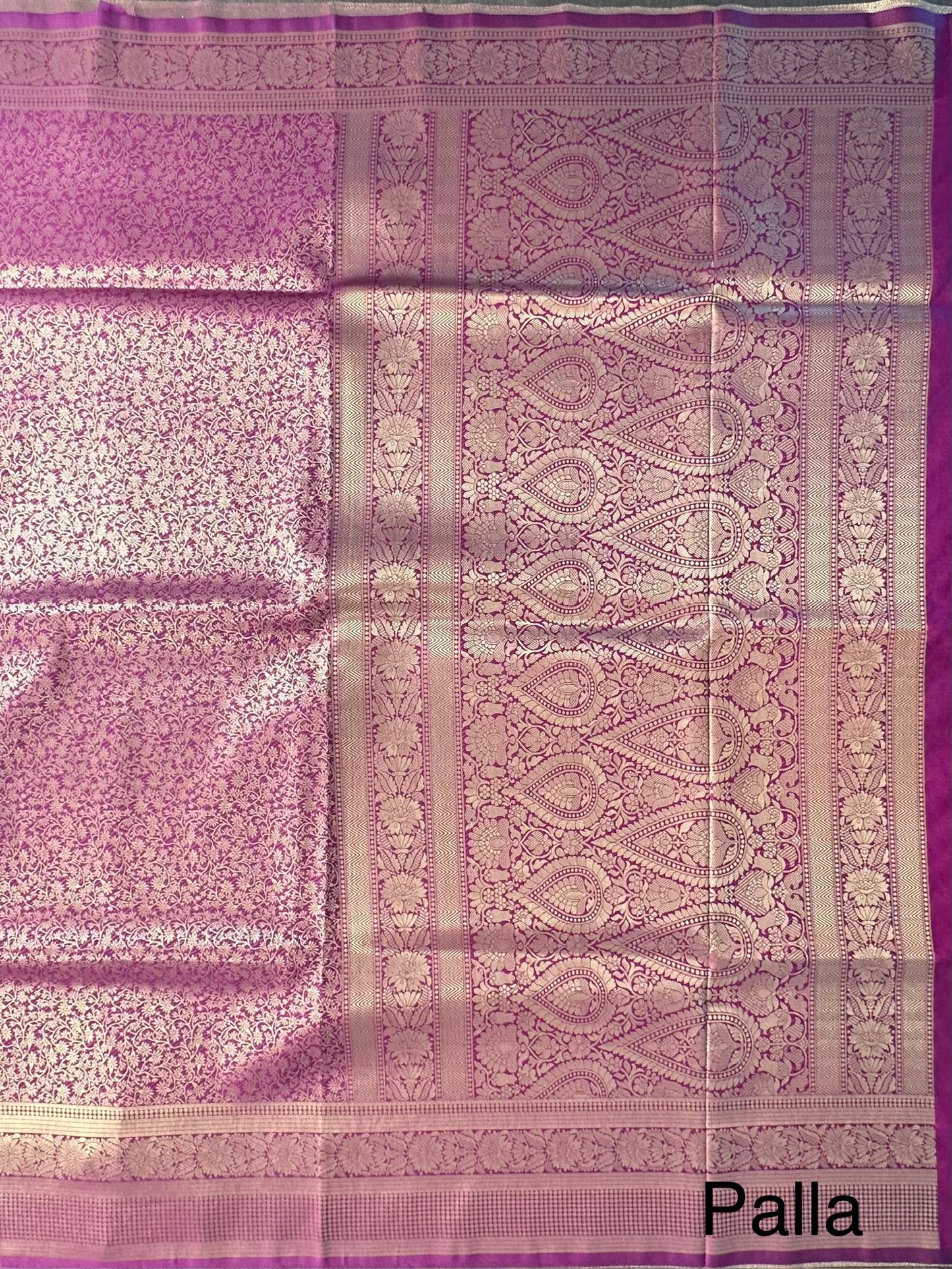 Purple Jamawar Art Silk Saree