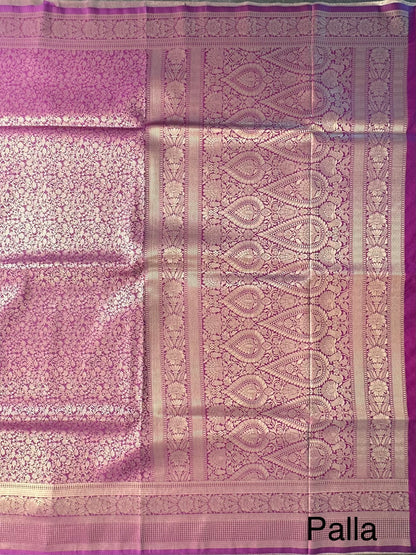 Purple Jamawar Art Silk Saree