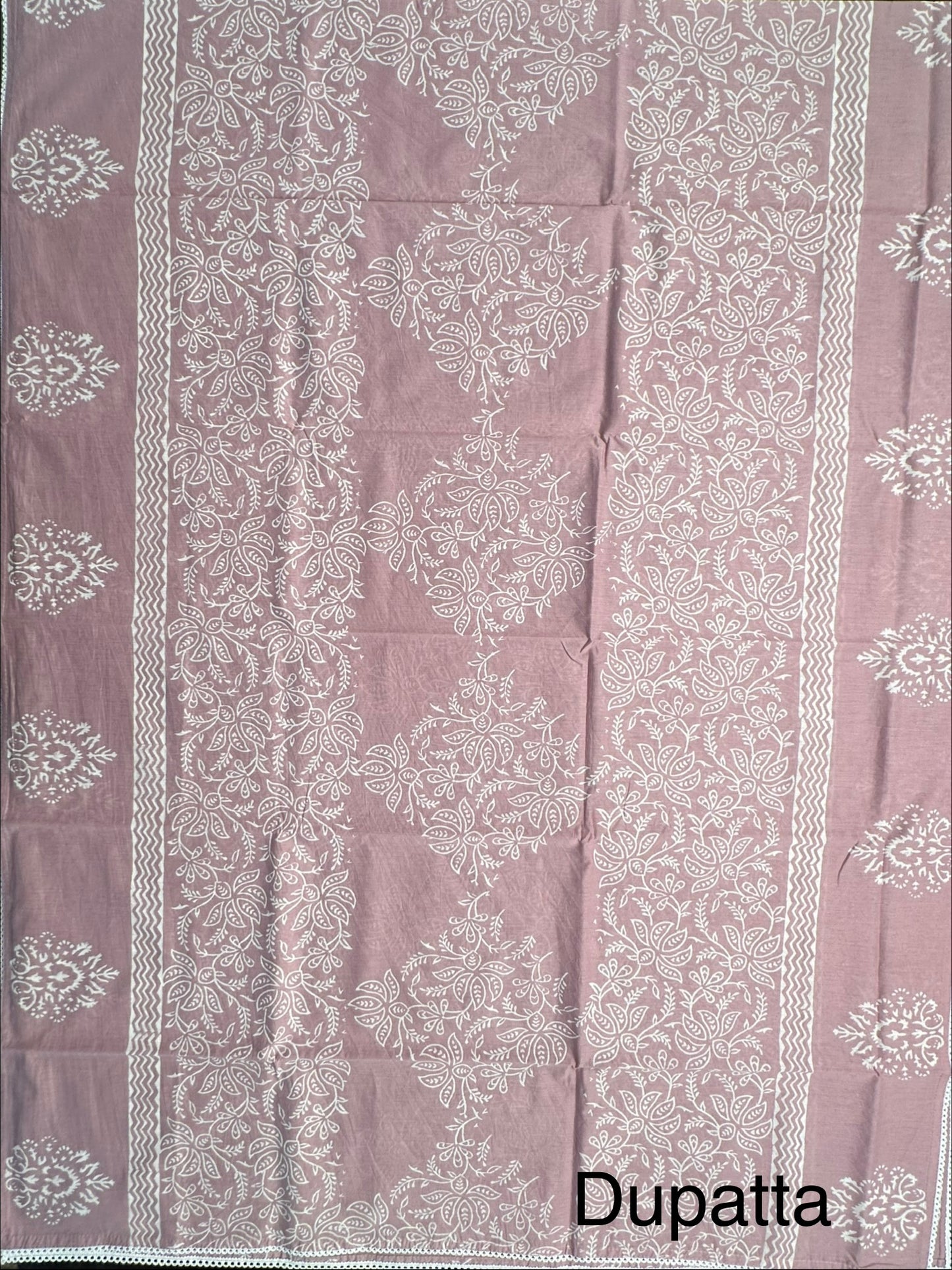 Pink Printed Pure Cotton Suit