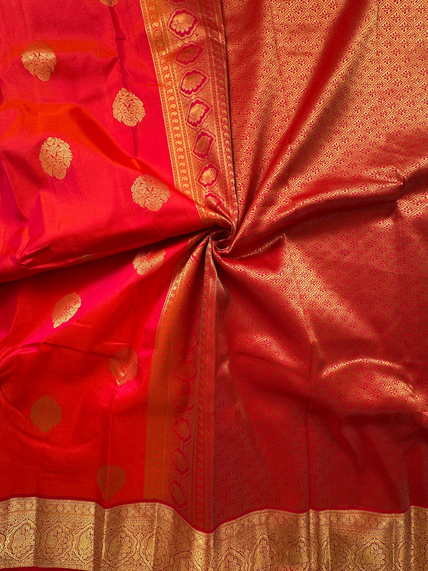 Rani  Pondicherry Handloom Pure Silk Saree