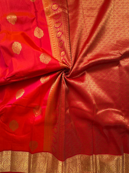 Rani  Pondicherry Handloom Pure Silk Saree