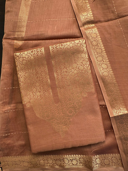 Beige Handloom Chanderi Suit