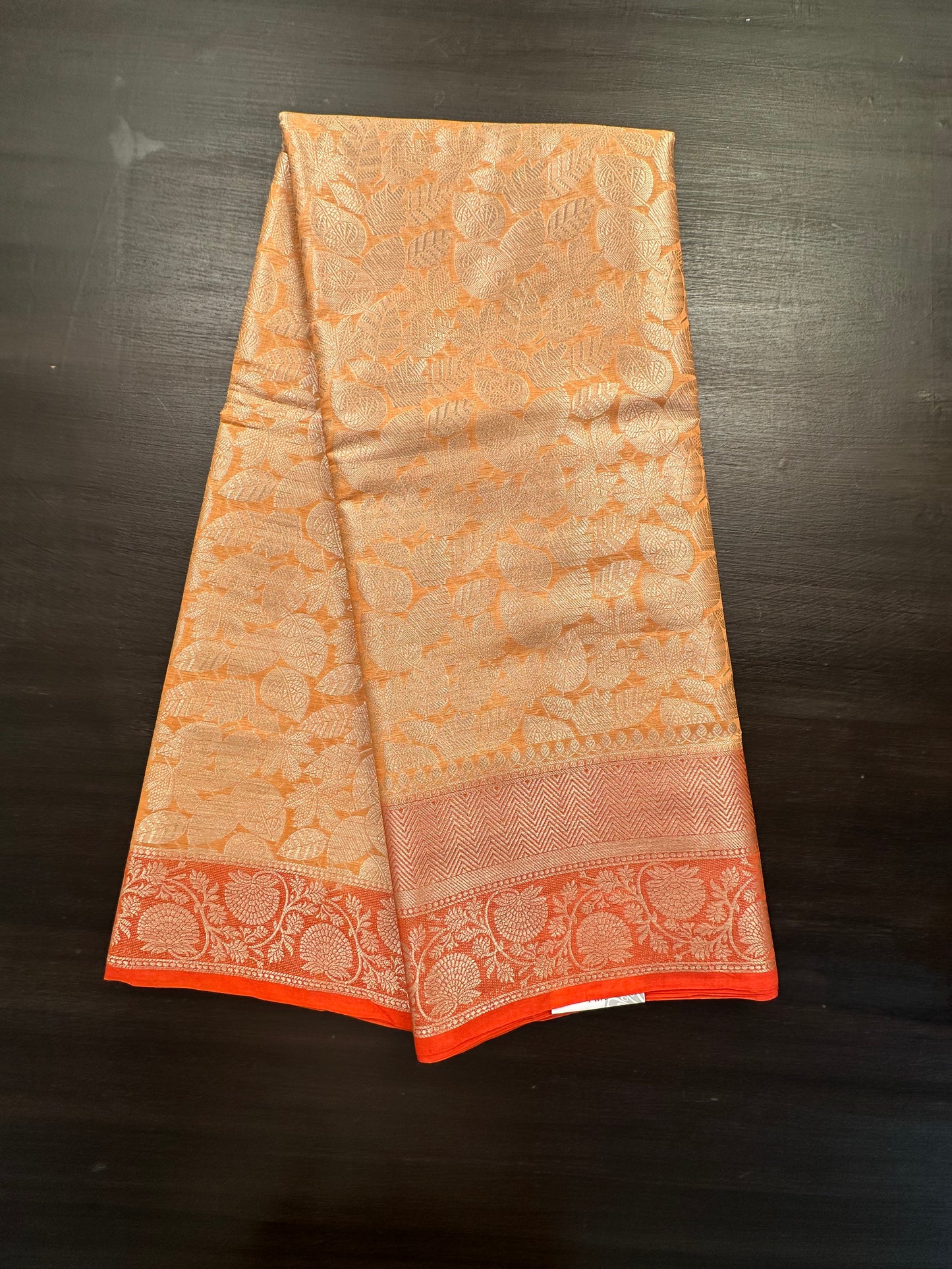 Peach-Orange Vartika Tissue Saree