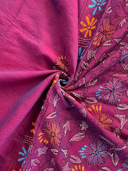 Kaantha Embroidery Cotton Saree