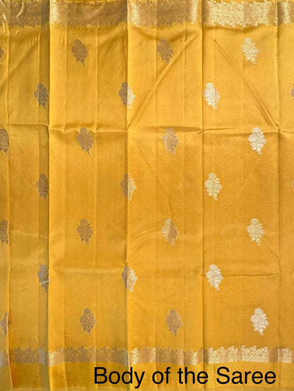 Yellow Vishakha Pure Silk Saree