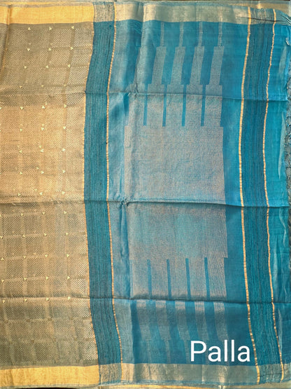 Emboss Tissue Silk Saree