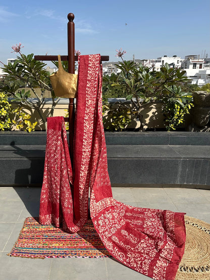 Batik Pure Cotton Saree