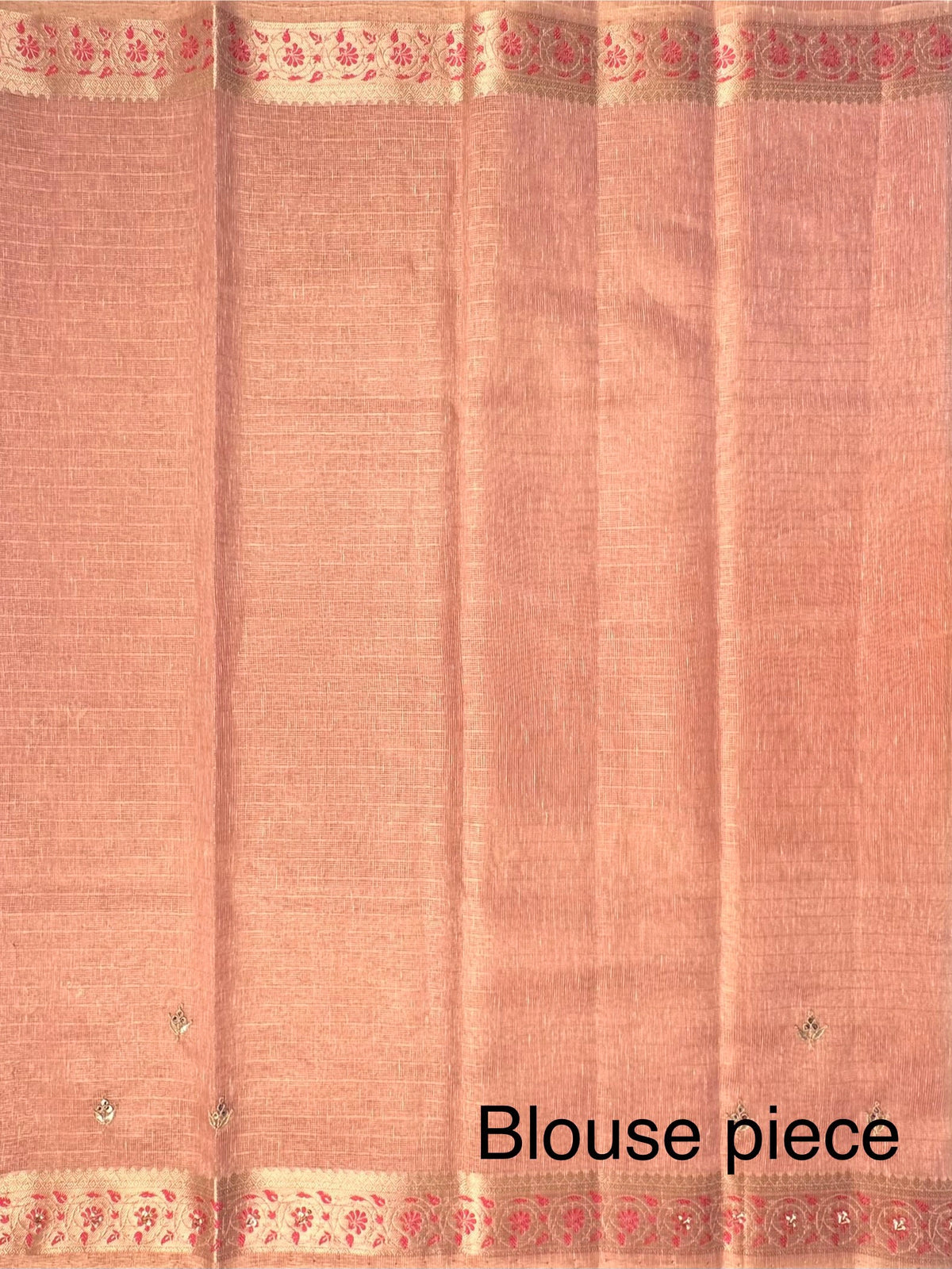 Pink Fancy Cotton Saree With Hand Work