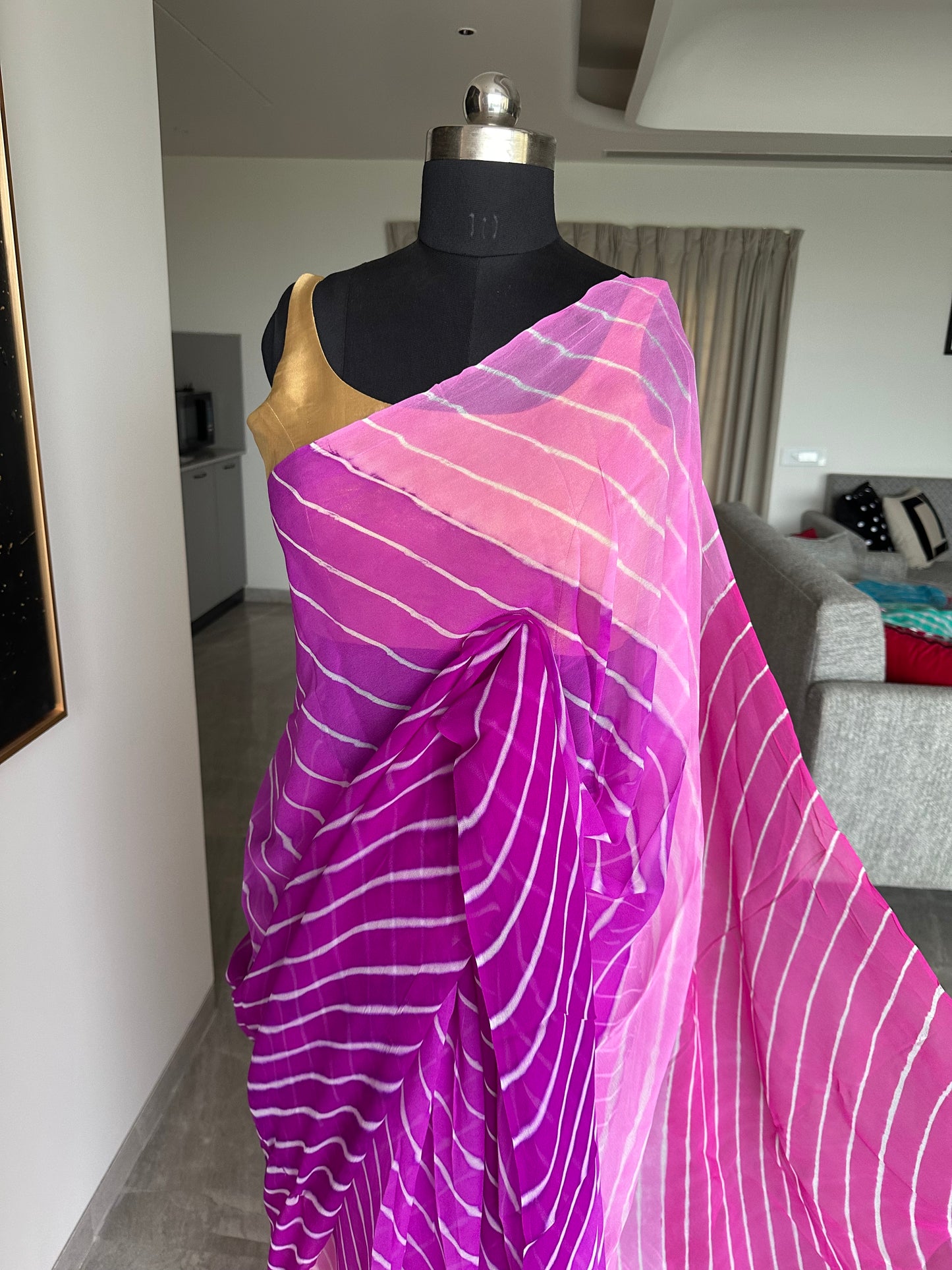 Leheriya Georgette Saree