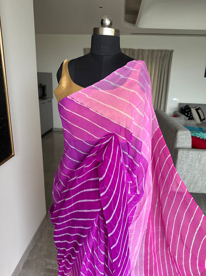 Leheriya Georgette Saree