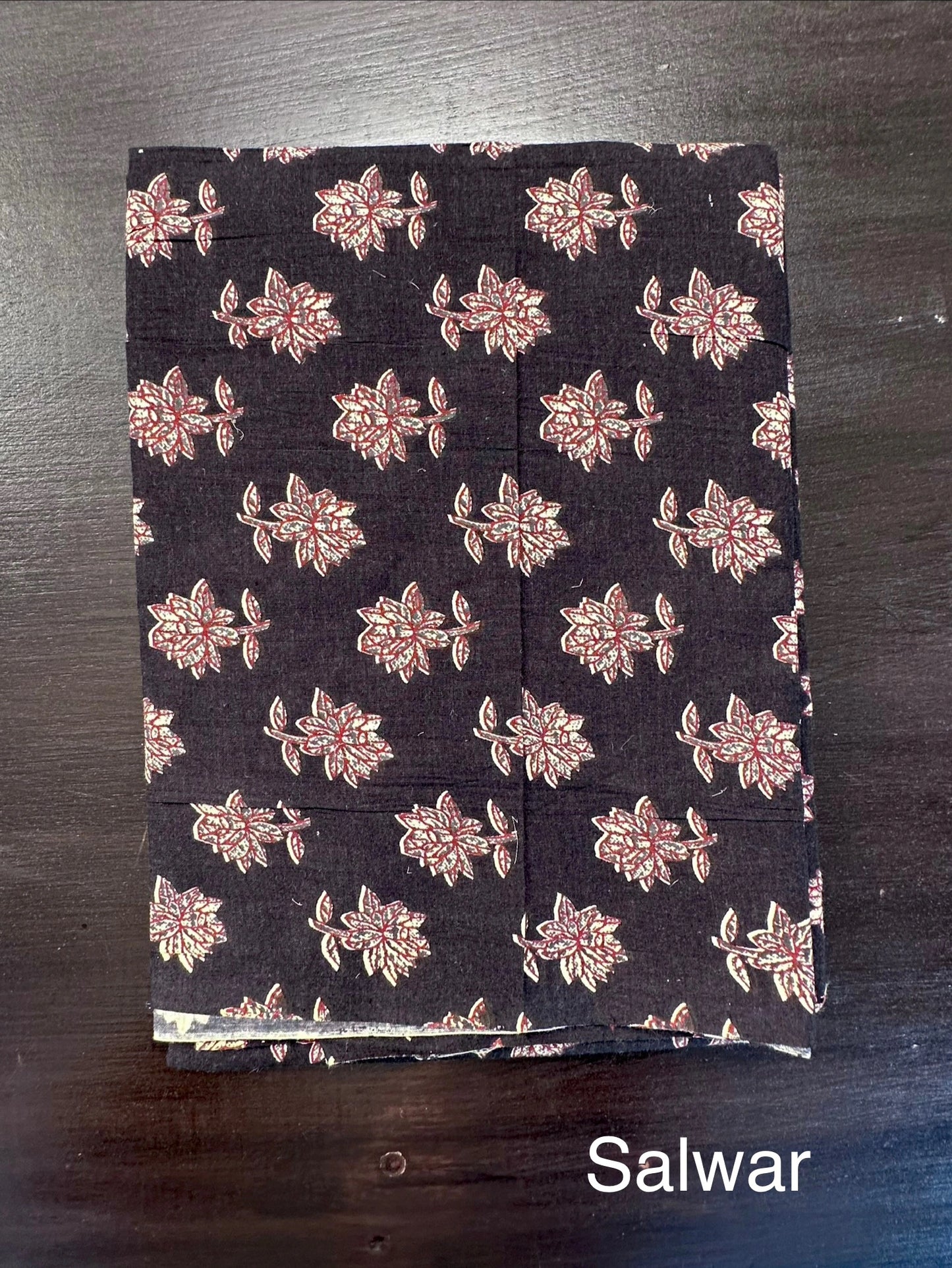 Black Angrakha Printed Cotton 3-Piece Suit