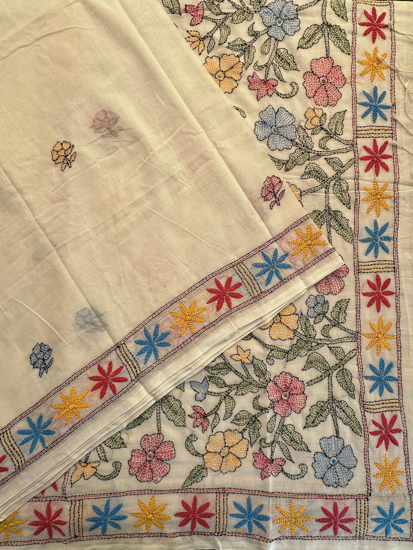 Kaantha Embroidery Cotton Saree