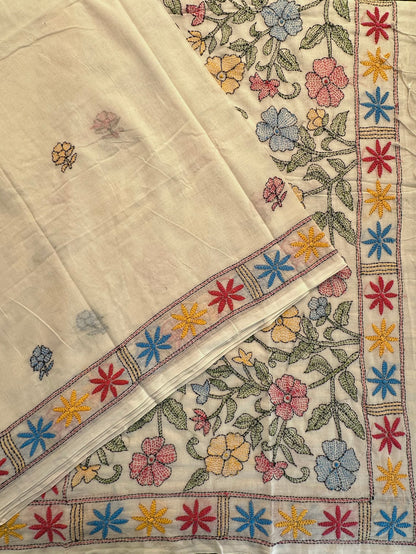 Kaantha Embroidery Cotton Saree