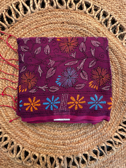 Kaantha Embroidery Cotton Saree