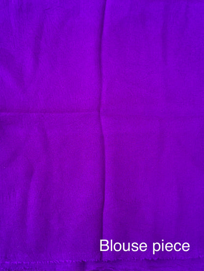 Purple Rai Bandhej Chinon Saree