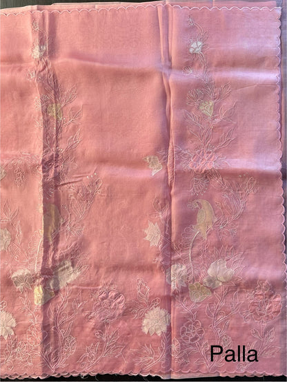Applique Organza Saree