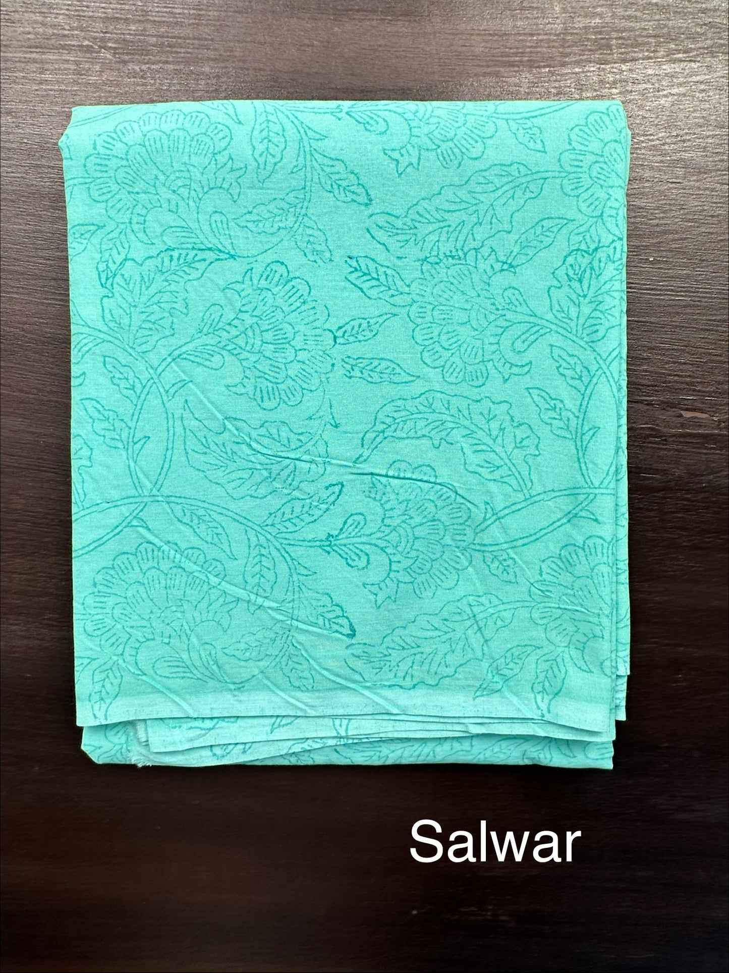 Sea Green 4-Piece Kota Doria Cotton Unstitched Suit